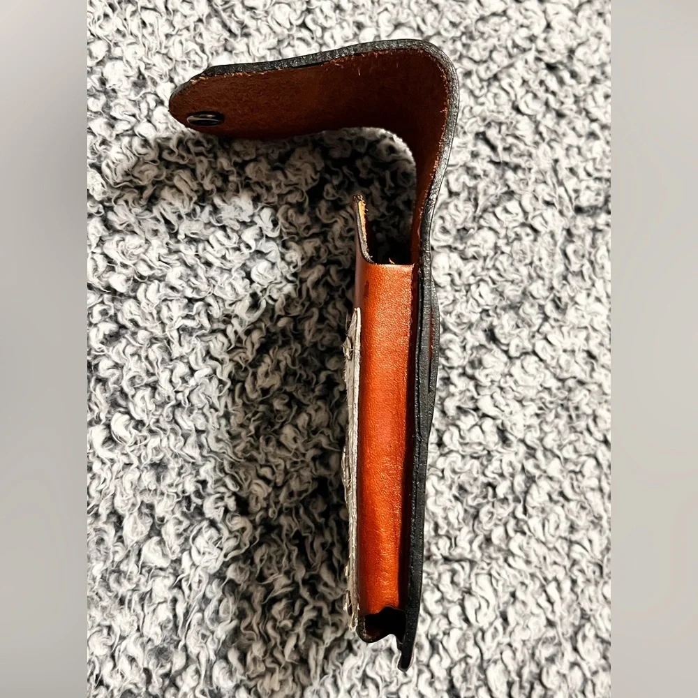 Leather Phone Case with Rooster Design